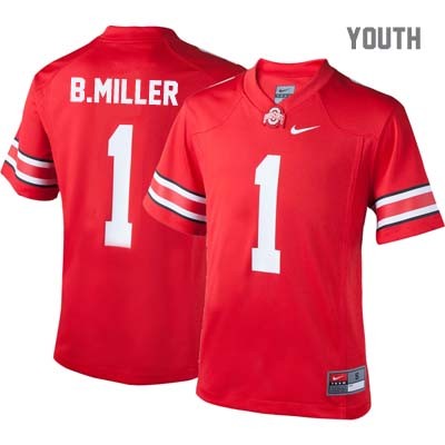 Ohio State Buckeyes Women's Braxton Miller #1 Red Authentic Nike College NCAA Stitched Football Jersey IL19G68BV